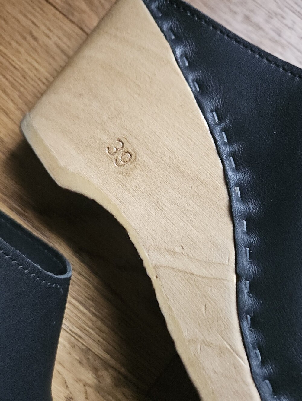No.6 School Clogs on Wedge Black Leather | EU 39 - Picture 8 of 10